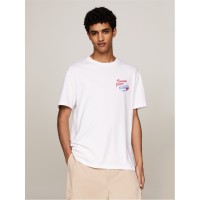 мъжки,тениски,tommy,jeans,graphic,tee,white