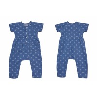 бебешки,облекла,hello,world,baby,girl,floral,denim,romper,blue,blue