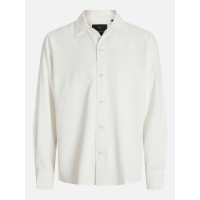 риза,jack,and,jones,men,s,jacquard,long,sleeve,plain,shirt,white