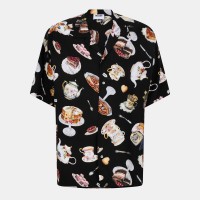 риза,с,къс,ръкав,мъжки,ризи,moschino,men,s,short,sleeve,patterned,relaxed,fit,shirt,black
