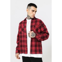 облекла,на,разпродажба,good,for,nothing,check,flannel,shirt,red,red