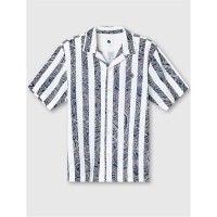 pretty,green,men's,marshall,short,sleeve,patterned,shirt,navy