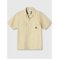 риза,pretty,green,men's,stamford,cuban,collar,short,sleeve,plain,shirt,taupe