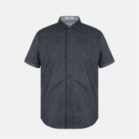 риза,firetrap,men's,short,sleeve,plain,shirt,grey