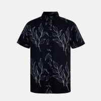 firetrap,men's,short,sleeve,patterned,shirt,grey