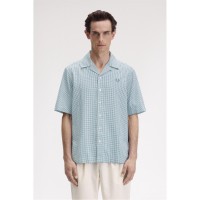 риза,с,къс,ръкав,облекла,на,разпродажба,мъжки,ризи,fred,perry,men's,gingham,short,sleeve,shirt,light,smoke,353
