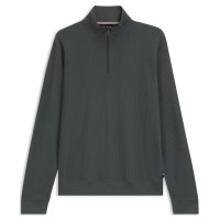 пуловер,мъжки,ежедневни,облекла,мъжки,горнища,с,качулка,boss,quarter,zip,jumper,open,green,345