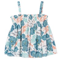 детски,3/4,панталони,kenzo,kids',printed,long,sleeve,blouse,white