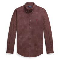 риза,мъжки,ризи,polo,ralph,lauren,mens,long,sleeve,plain,shirt,wine,park,red