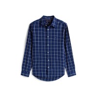 облекла,на,разпродажба,мъжки,ризи,tommy,hilfiger,men's,twill,check,long,sleeve,patterned,shirt,blue,indigo,0ms