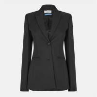 off,white,women's,tailored,suit,jacket,black,white