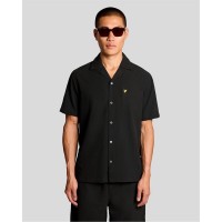 риза,с,къс,ръкав,lyle,and,scott,men's,patterned,short,sleeve,shirt,black,z865