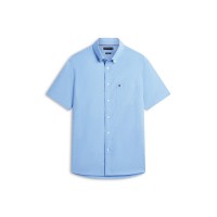 риза,мъжки,ризи,tommy,hilfiger,men's,short,sleeve,plain,shirt,shirt,blue