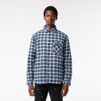 карирана,риза,lacoste,men,s,checked,quilted,long,sleeve,overshirt,methylene,multi