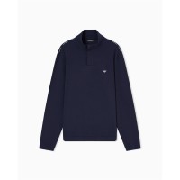 облекла,на,разпродажба,мъжки,ежедневни,облекла,мъжки,горнища,с,качулка,emporio,armani,men's,1,4,zip,fleece,armani,blue