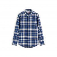 tommy,jeans,men,s,flannel,check,long,sleeve,shirt,navy,check