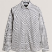 риза,с,дълъг,ръкав,ted,baker,men's,ls,slim,geo,long,sleeve,patterned,shirt,grey