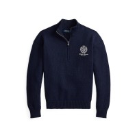 пуловер,мъжки,горнища,с,качулка,polo,ralph,lauren,mens,relaxed,fit,quarter,zip,jumper,hunter,navy