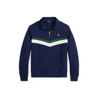 мъжки,горнища,с,качулка,polo,ralph,lauren,men,s,quarter,zip,fleece,newport,navy