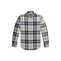 polo,ralph,lauren,men,s,check,cotton,long,sleeve,shirt,off,white,navy