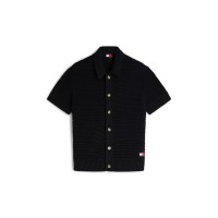 риза,с,къс,ръкав,мъжки,ризи,tommy,jeans,men's,patterned,short,sleeve,shirt,black