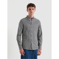 риза,с,дълъг,ръкав,облекла,на,разпродажба,farah,men's,milners,check,long,sleeve,patterned,shirt,charc,marl,023