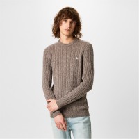 пуловер,облекла,на,разпродажба,мъжки,пуловери,jack,wills,marlow,merino,wool,blend,cable,knitted,jumper,brown,marl