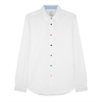 риза,облекла,на,разпродажба,мъжки,ризи,ps,paul,smith,men's,multi,button,long,sleeve,plain,shirt,white,01