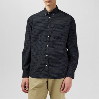 мъжка,риза,с,дълъг,ръкав,fabric,classic,poplin,long,sleeve,shirt,mens,black,geo