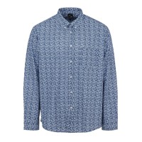 fabric,classic,poplin,long,sleeve,shirt,blue,floral