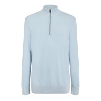 пуловер,мъжки,пуловери,boss,men's,hbb,ebrando,black,zipped,crew,neck,jumper,pastel,blue