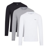 мъжка,тениска,мъжки,тениски,dkny,3,pack,long,sleeve,warriors,t,shirt,mens,black,white,grey