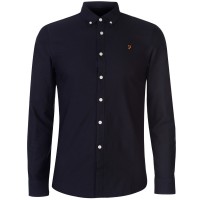риза,с,дълъг,ръкав,farah,oxford,long,sleeve,shirt,navy