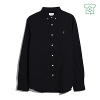 риза,с,дълъг,ръкав,farah,oxford,long,sleeve,shirt,black,010