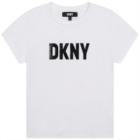 юношеска,тениска,детски,облекла,dkny,dkny,logo,t,shirt,juniors,white,10p