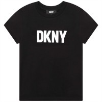 юношеска,тениска,детски,облекла,dkny,dkny,logo,t,shirt,juniors,black,09b