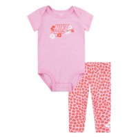 комплект,бебешки,облекла,детски,пижами,nike,kids,floral,bodysuit,legging,set,onesie,pink,rise
