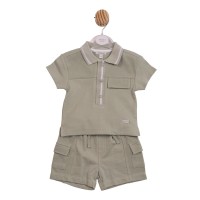 бебешки,облекла,mintini,baby,baby,polo,short,set,white,sage