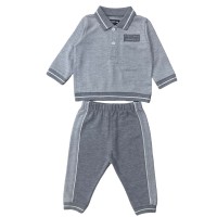 бебешки,облекла,firetrap,boys,herringbone,polo,&amp;,jogger,set,grey