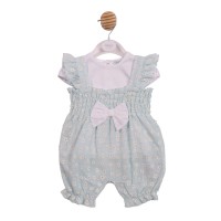 пижама,бебешки,облекла,mintini,baby,kids,top,and,sunromper,pyjama,set,white,aqua