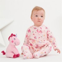бебешки,облекла,hello,world,girls,unicorn,sleepsuit,and,toy,set,pink