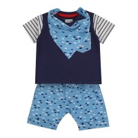 бебешки,облекла,детски,облекла,lilly,and,sid,&amp;,sid,blue,fish,print,top,short,and,bib,set,multi