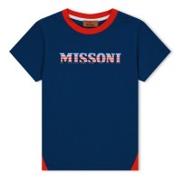 тениска,детски,3/4,панталони,missoni,kids',logo,regular,fit,t,shirt,navy,red,689ro