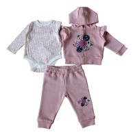 бебешки,облекла,hello,world,girls,3,piece,outfit,set,pink