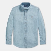 риза,с,дълъг,ръкав,облекла,на,разпродажба,мъжки,ризи,polo,ralph,lauren,chambray,long,sleeve,shirt,chambray