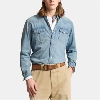 мъжки,ризи,polo,ralph,lauren,slub,denim,western,shirt,rl,western