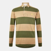 облекла,на,разпродажба,мъжки,тениски,polo,ralph,lauren,stripe,rugby,shirt,olive,khaki