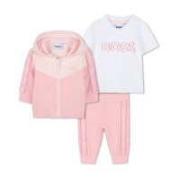 бебешки,комплект,детски,облекла,boss,boss,3,piece,set,babies,pink,46x