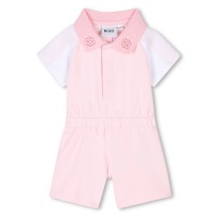 бебешки,гащеризон,детски,облекла,boss,logo,playsuit,babies,pink,44l