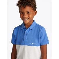 блуза,с,яка,tommy,hilfiger,kids,colourblock,short,sleeve,polo,shirt,blue,wht,c30